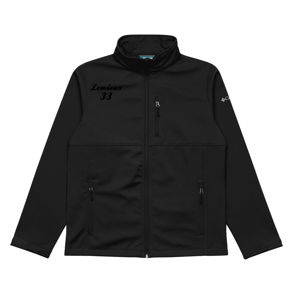 Lemieux 33 Script Name & Number Core Soft Shell Jacket Grey
