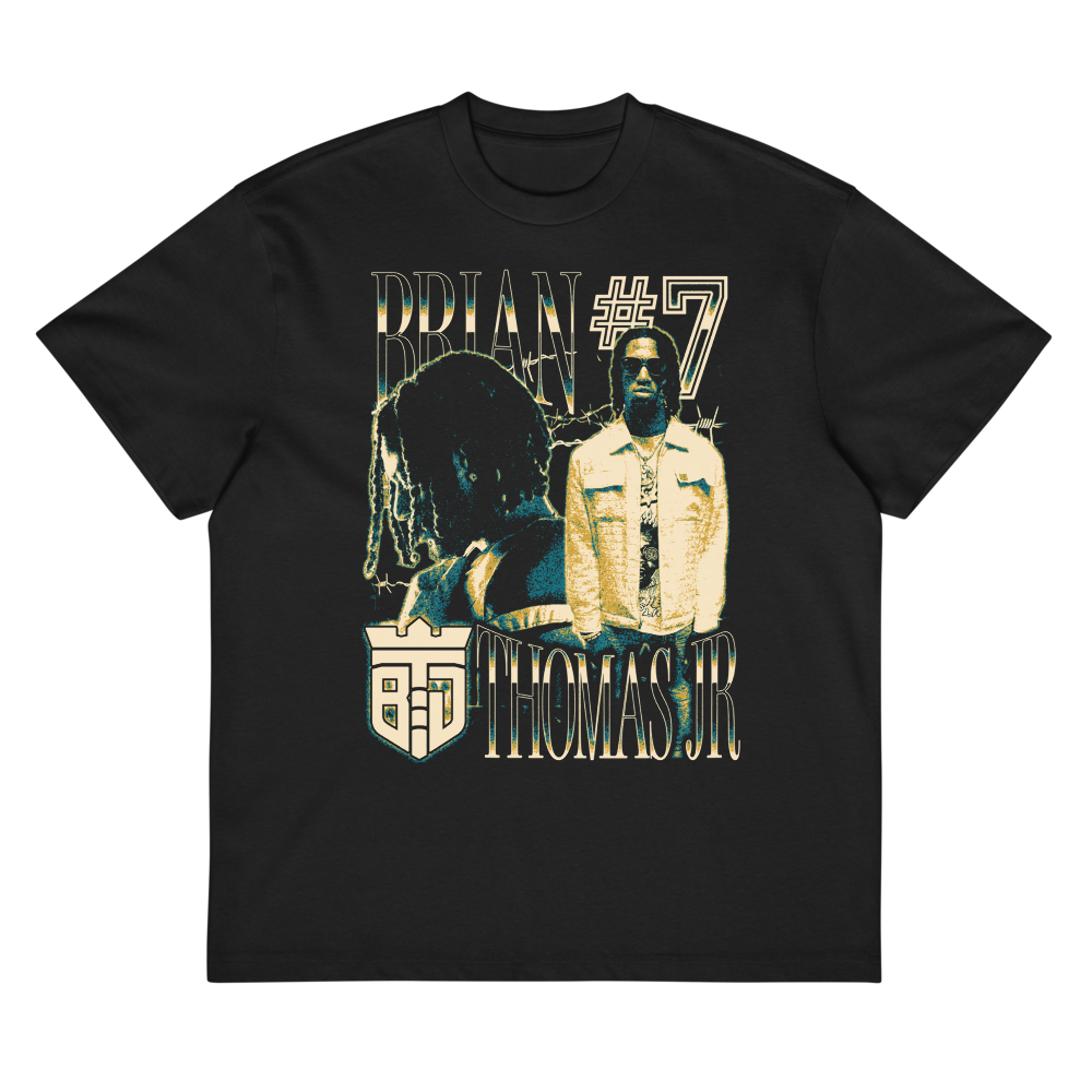 Brian Thomas Jr. Vintage Vintage Boxy T-shirt Black by Athlete Market