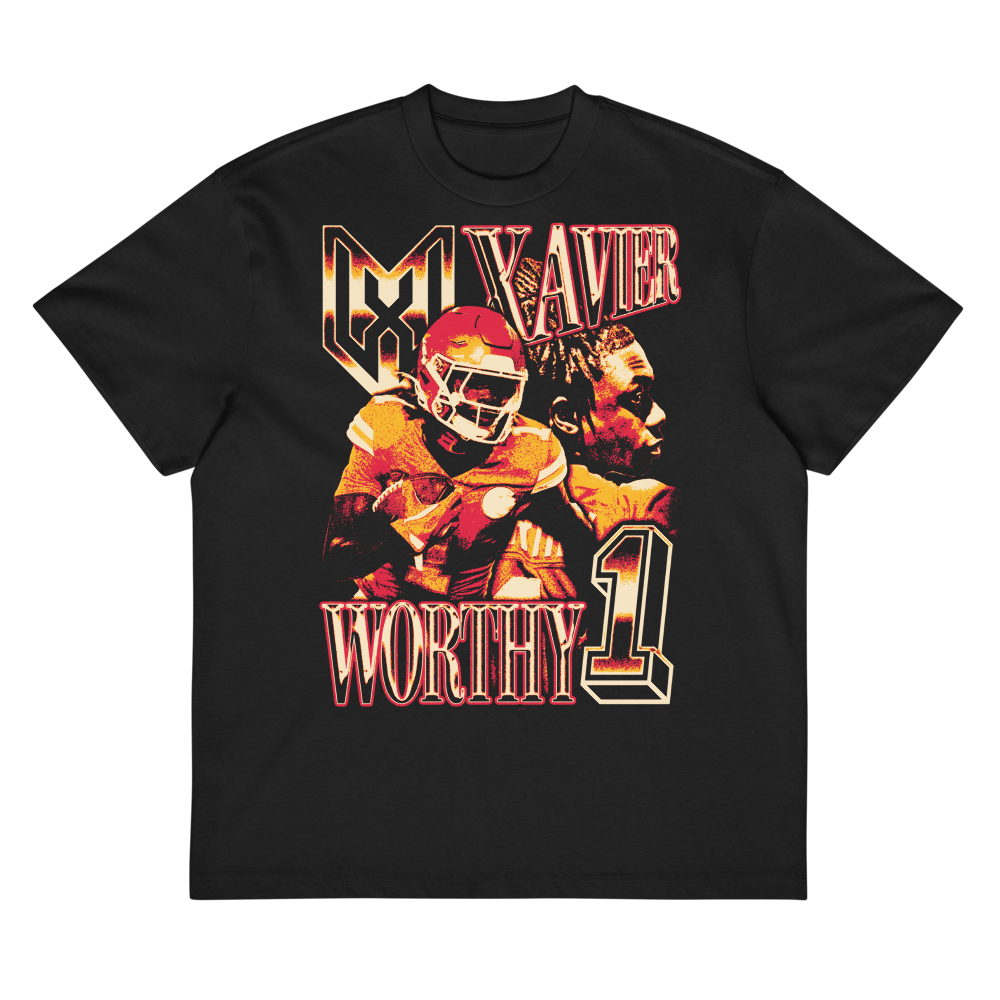 Xavier Worthy Vintage Box T-shirt Black