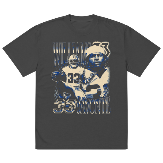 Javonte Williams Vintage Oversized T-shirt Black