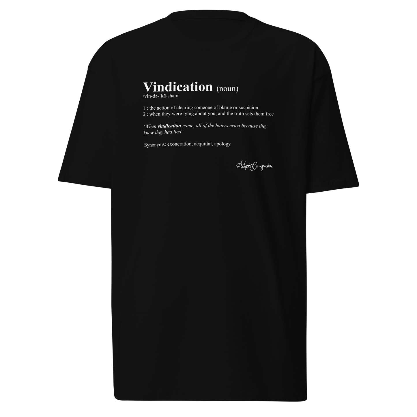 Alycia Baumgardner "Vindication" Shirt