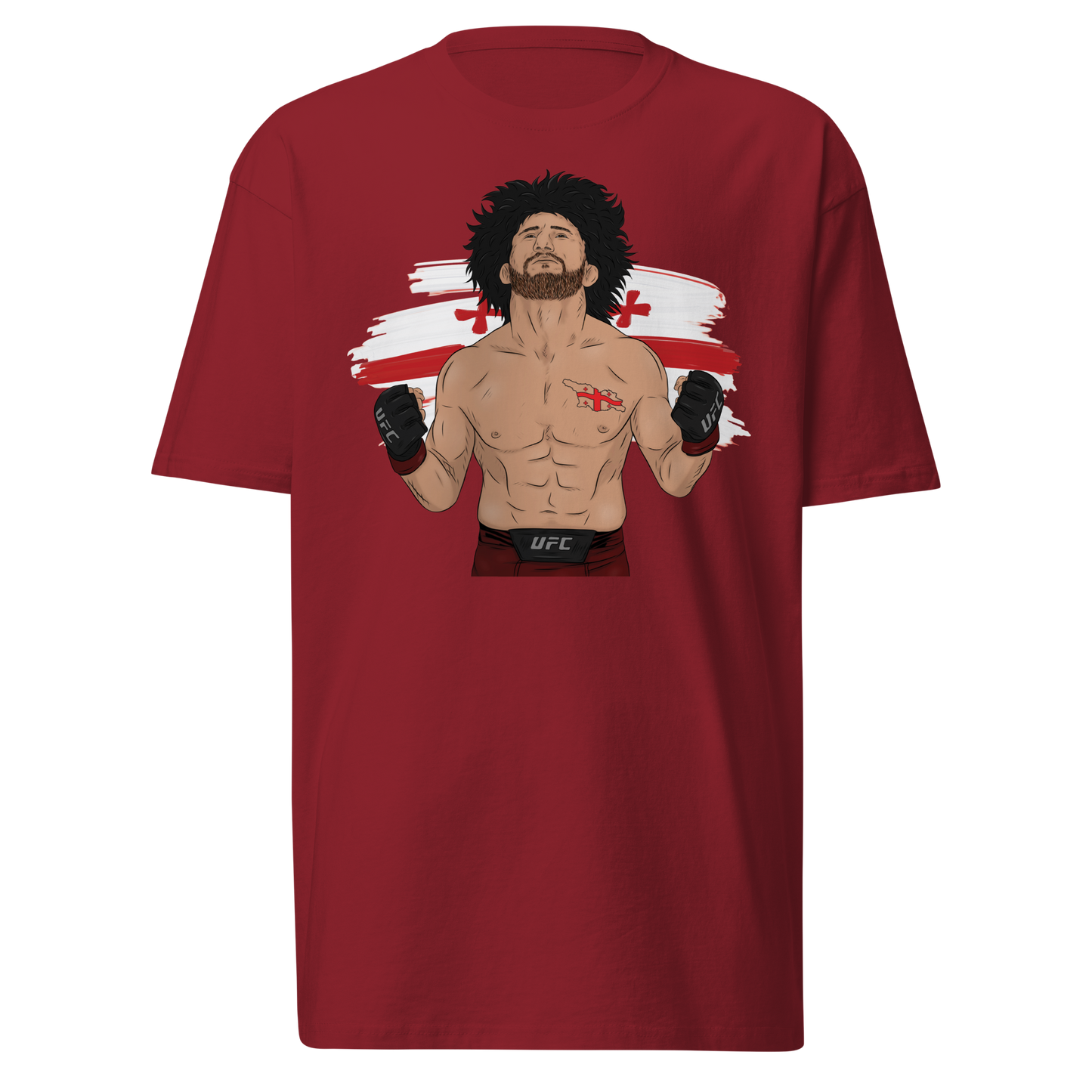 Merab Dvalishvili "Georgia" T-Shirt Red