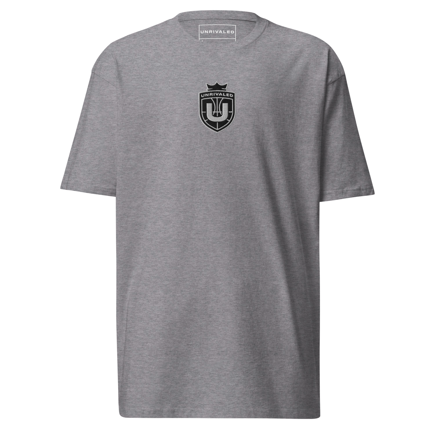 Unrivaled "Logo" Embroidered T-shirt Grey