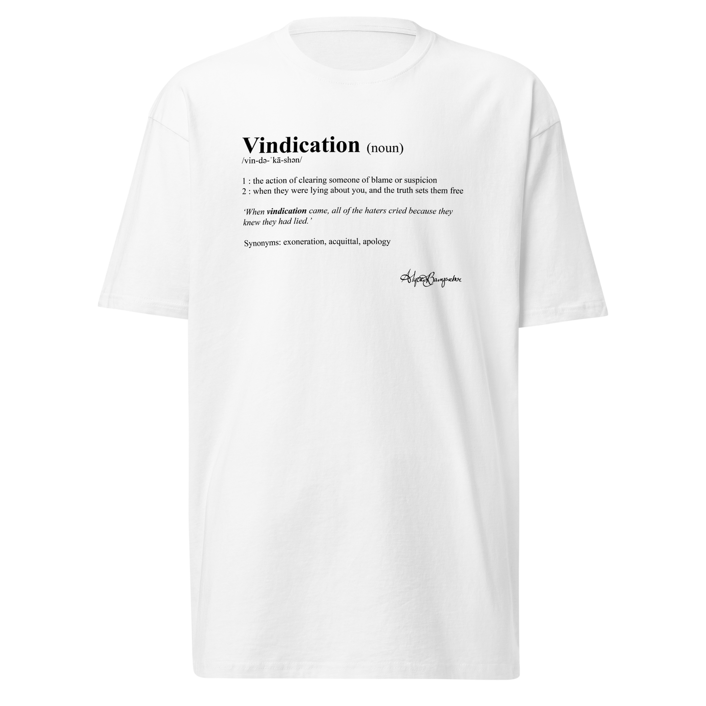 Alycia Baumgardner "Vindication" Shirt