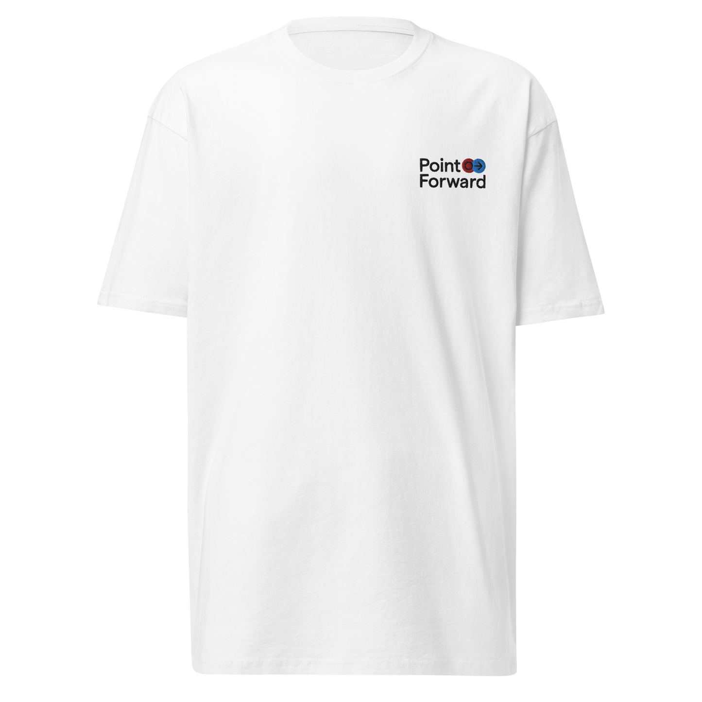 Point Forward "Logo" Embroidered Heavyweight T-shirt White