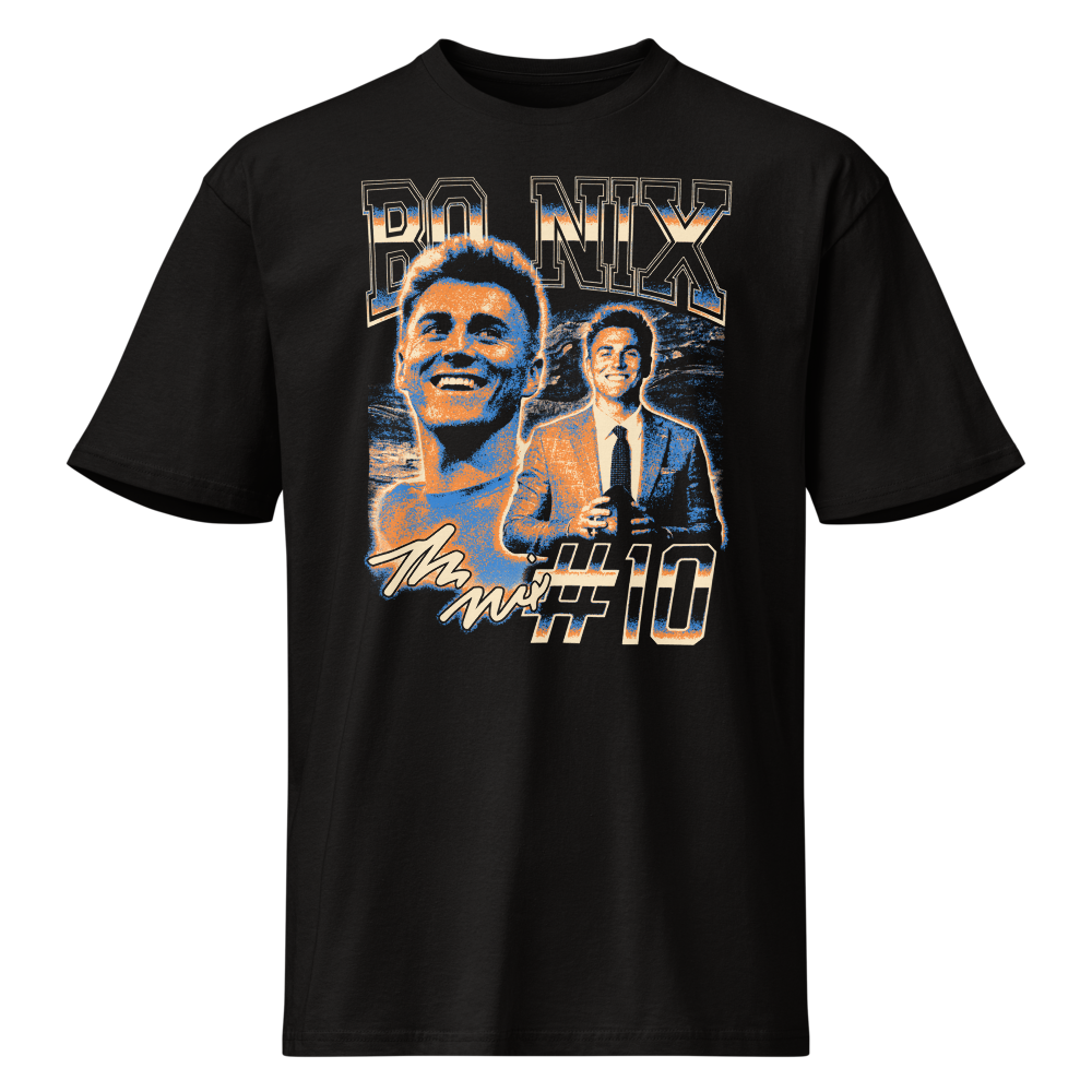 Bo Nix Vintage Vintage T-shirt Black by Athlete Market