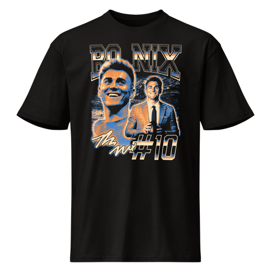 Bo Nix Vintage Vintage T-shirt Black by Athlete Market