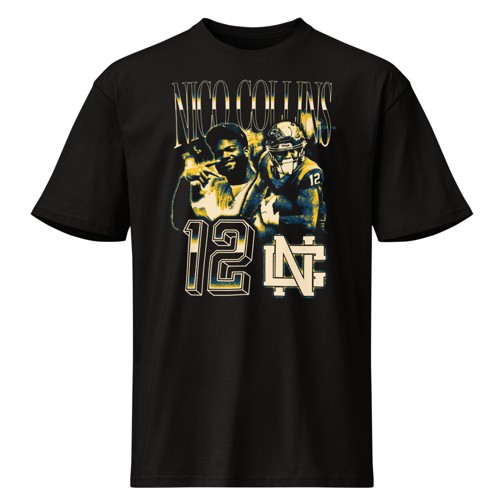 Nico Collins Vintage Vintage T-shirt Black by Athlete Market