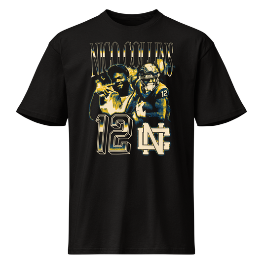 Nico Collins Vintage Vintage T-shirt Black by Athlete Market