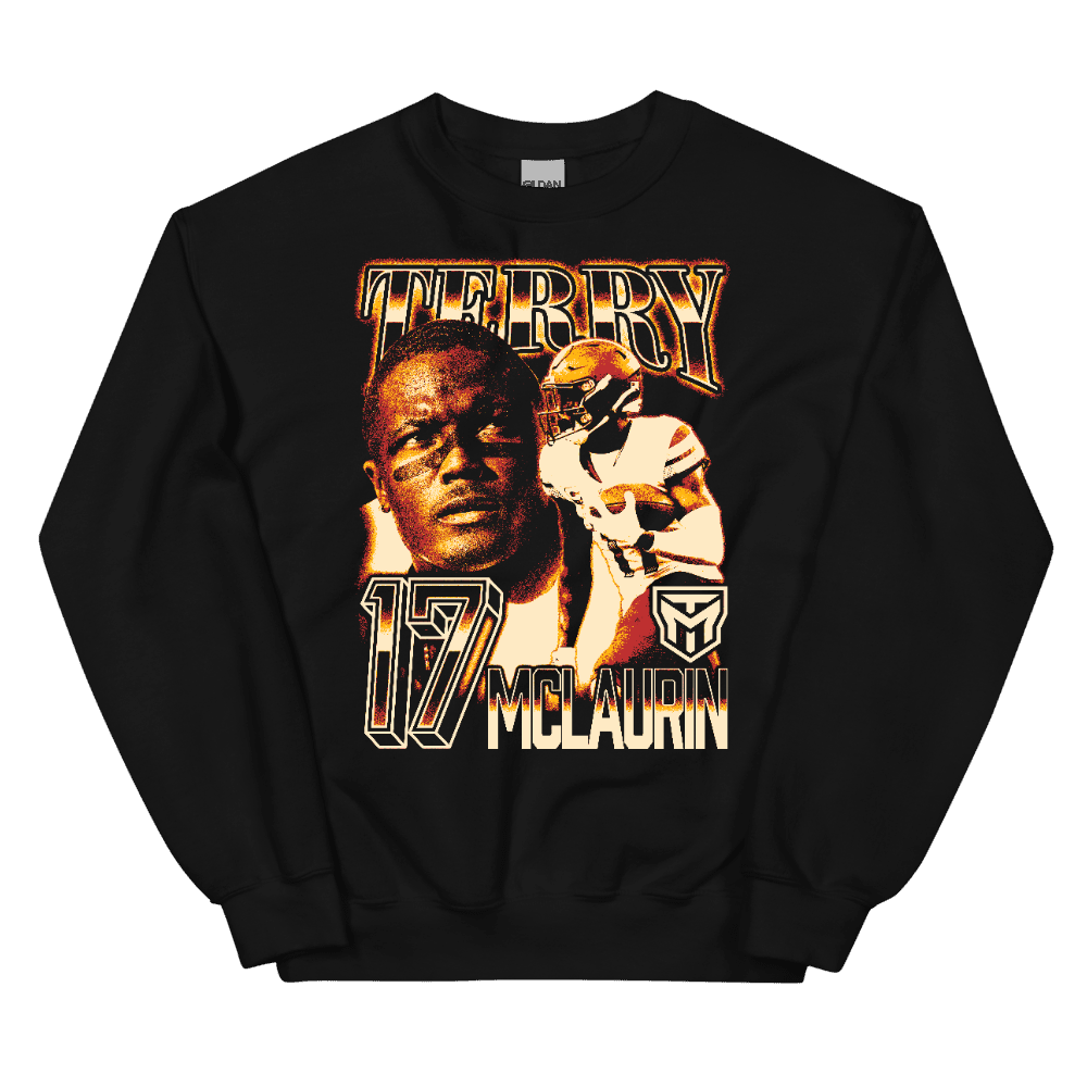 Terry McLaurin Vintage Vintage Sweatshirt Black by Terry McLaurin