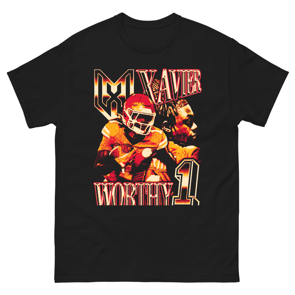 Xavier Worthy Vintage Vintage T-shirt Black