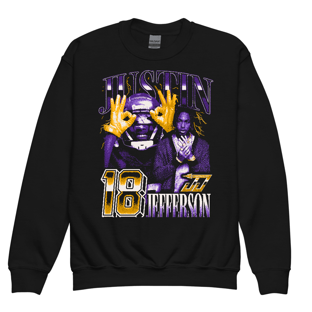 Justin Jefferson Vintage Youth Sweatshirt