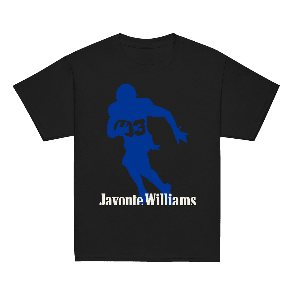Javonte Williams Vintage Vintage Youth T-shirt Black