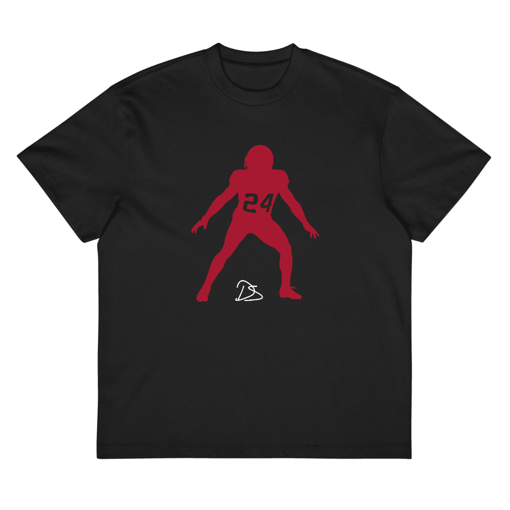 Derek Stingley Jr. Silhouette Boxy T-shirt Black