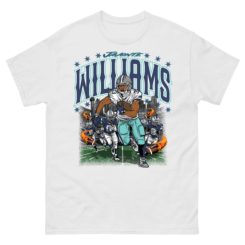 Javonte Williams Illustration T-shirt White