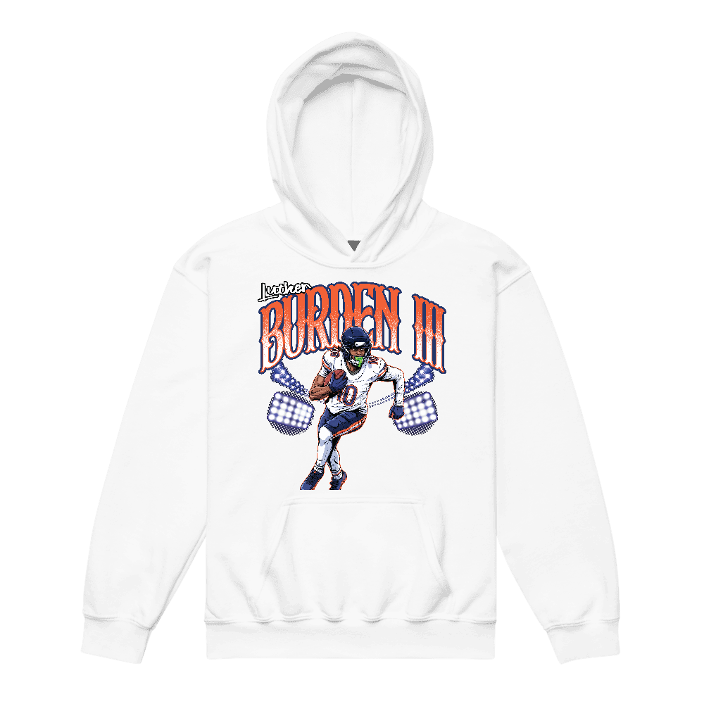 Luther Burden III Illustration Youth Hoodie White