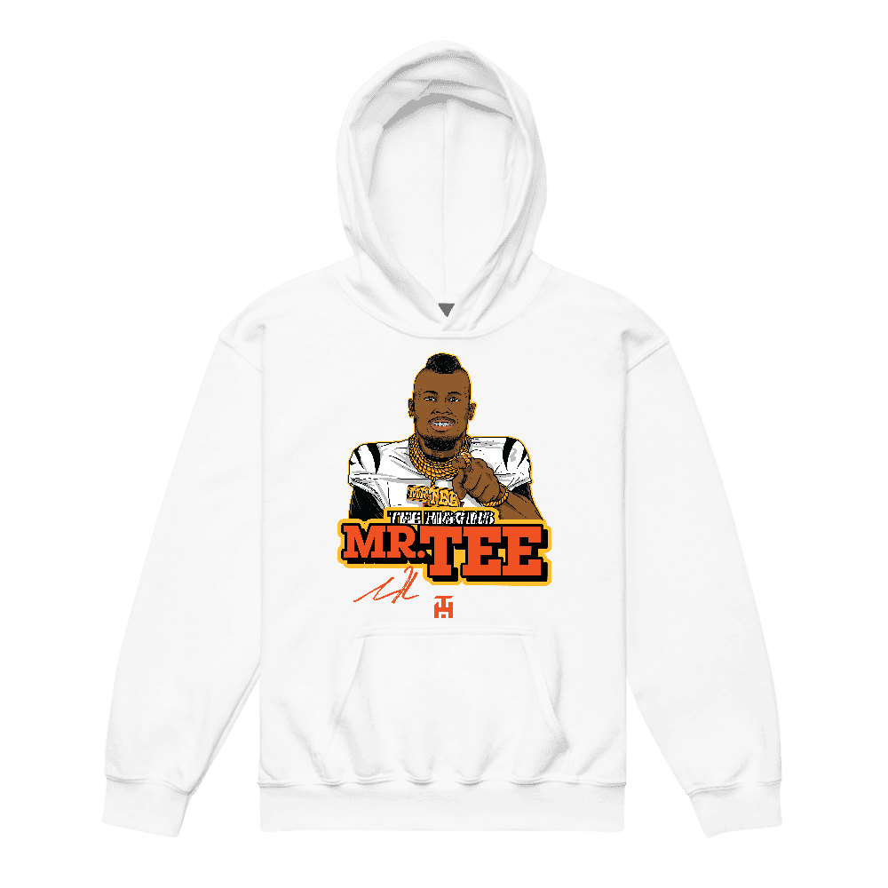 Tee Higgins Mr. Tee Youth Hoodie White