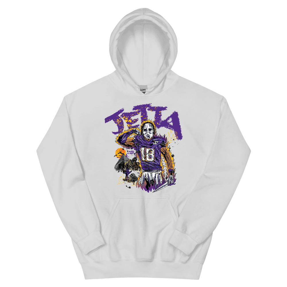 Justin Jefferson Illustration Hoodie White