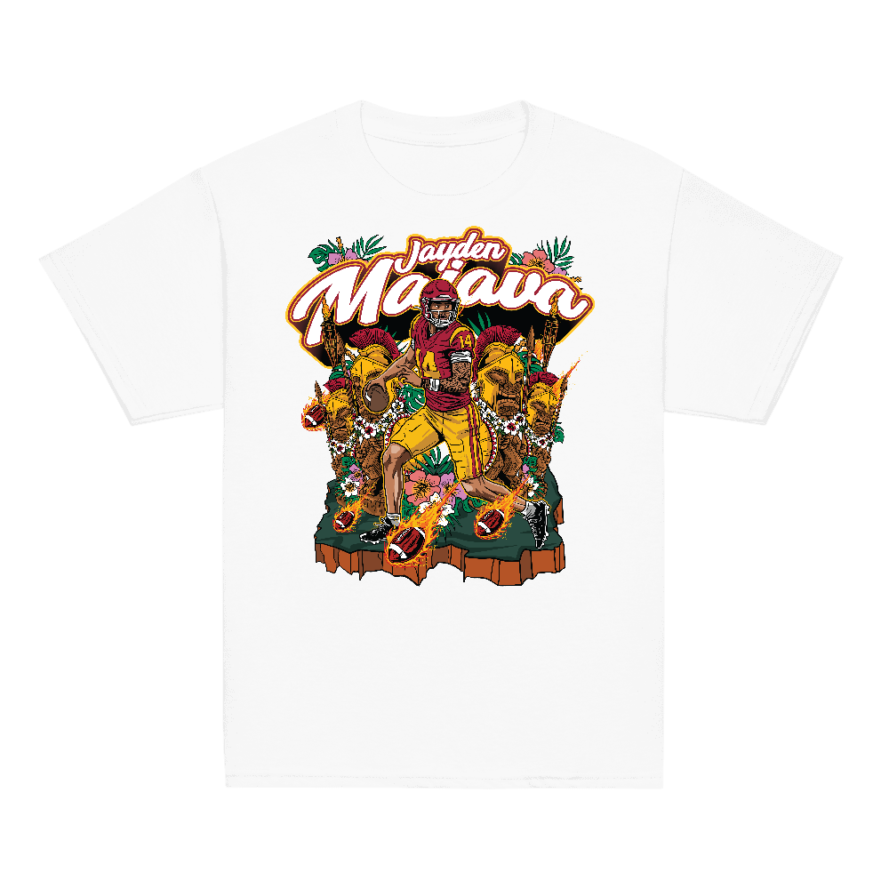Jayden Maiava Illustration Youth T-shirt White