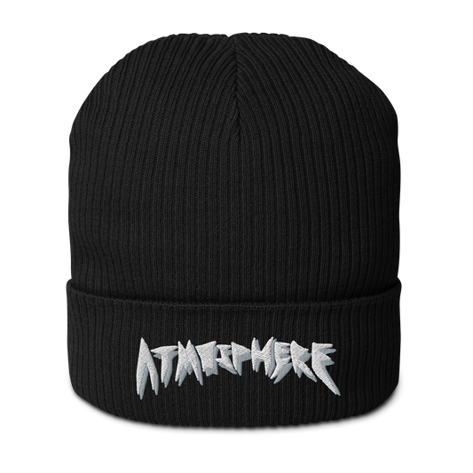 Atmosphere "Logo" Ribbed Beanie Black