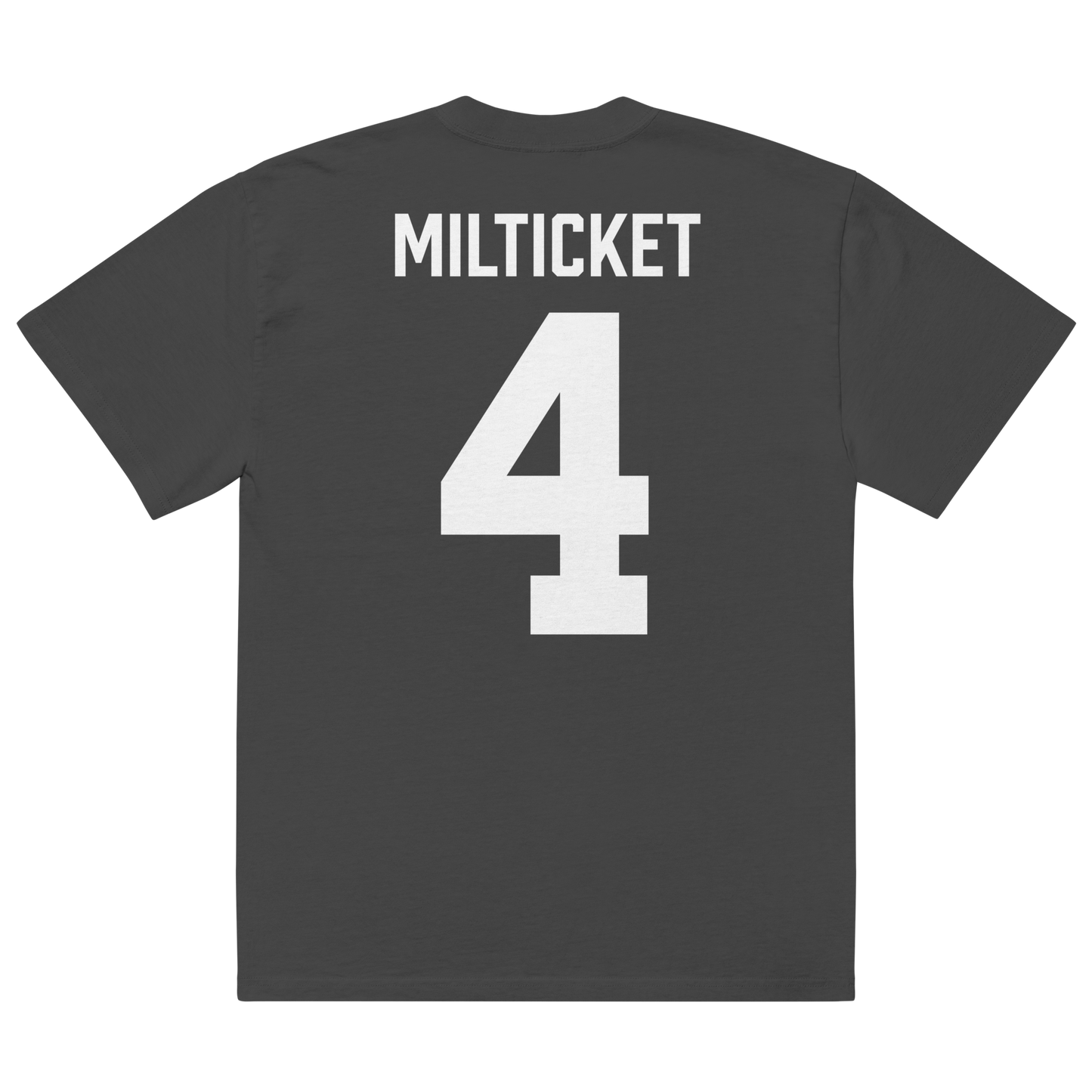 Jalen Milroe "Milticket" Oversized T-shirt Faded Black