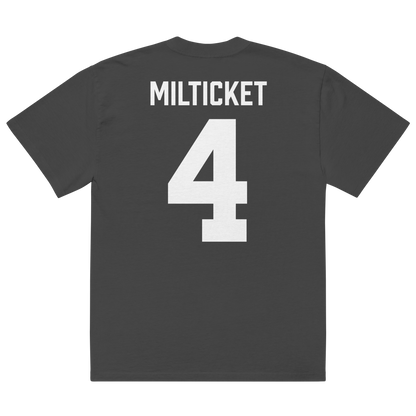 Jalen Milroe "Milticket" Oversized T-shirt Faded Black