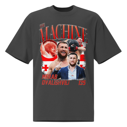 Merab Dvalishvili "Collage" Oversized T-shirt Faded Black