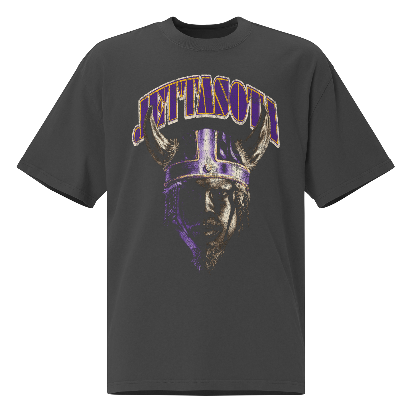 Justin Jefferson "Vintage Viking" Oversized T-shirt Black