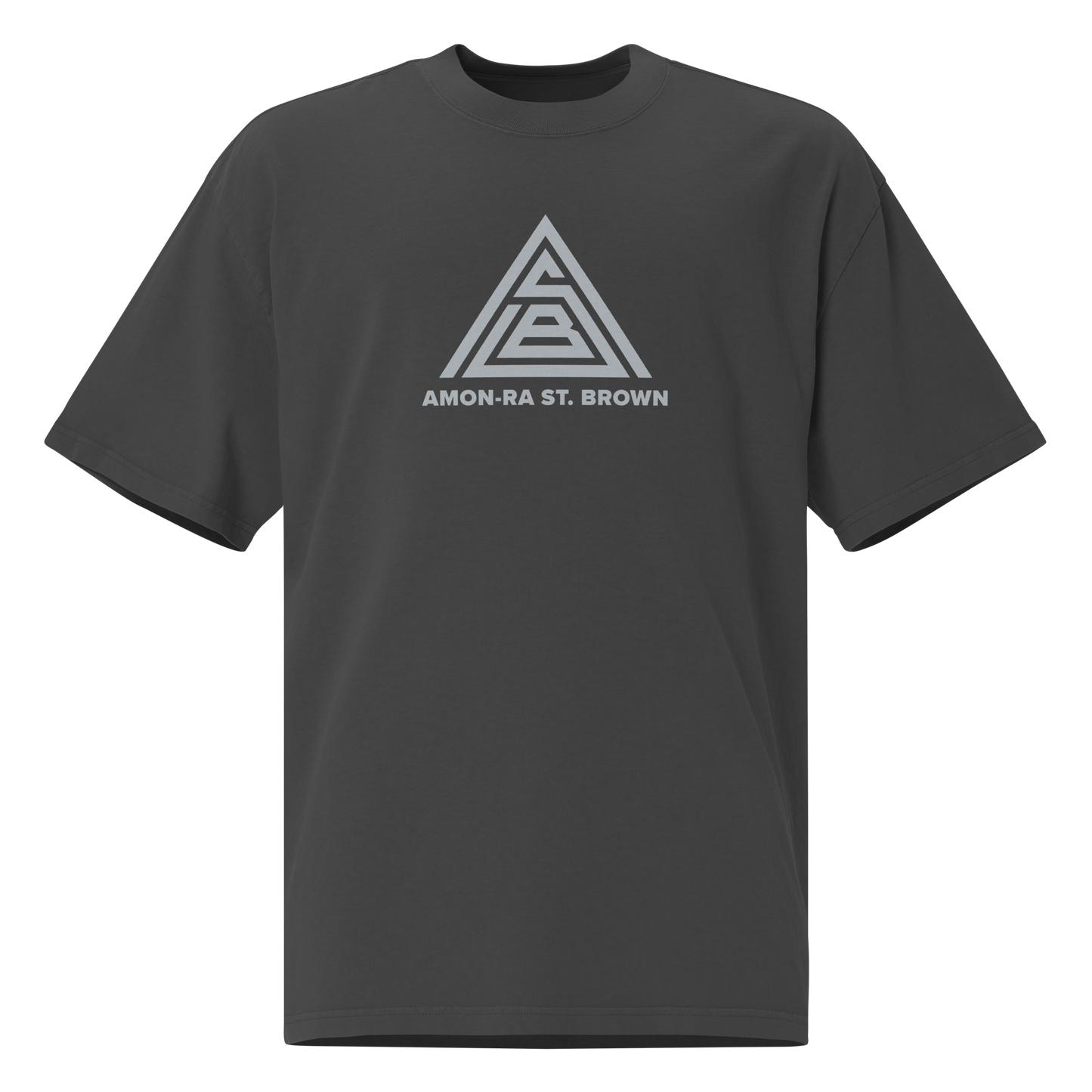 Amon-Ra St. Brown "Official Logo" Oversized T-shirt Faded Black