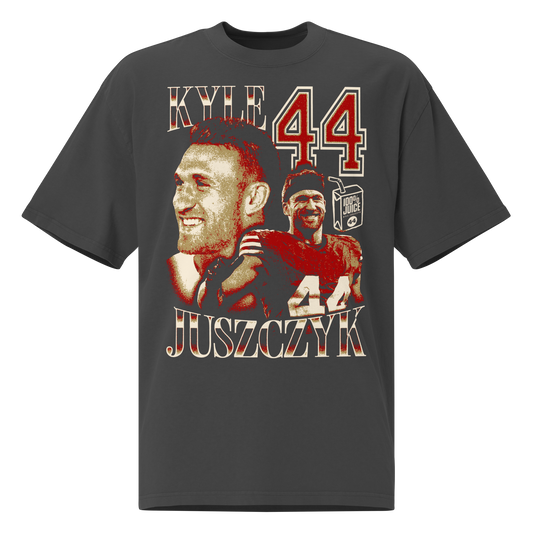 Kyle Juszczyk "Vintage" Oversized T-shirt Faded Black