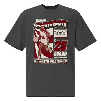 Raven Johnson "National Champion" Oversized Shirt Faded Black