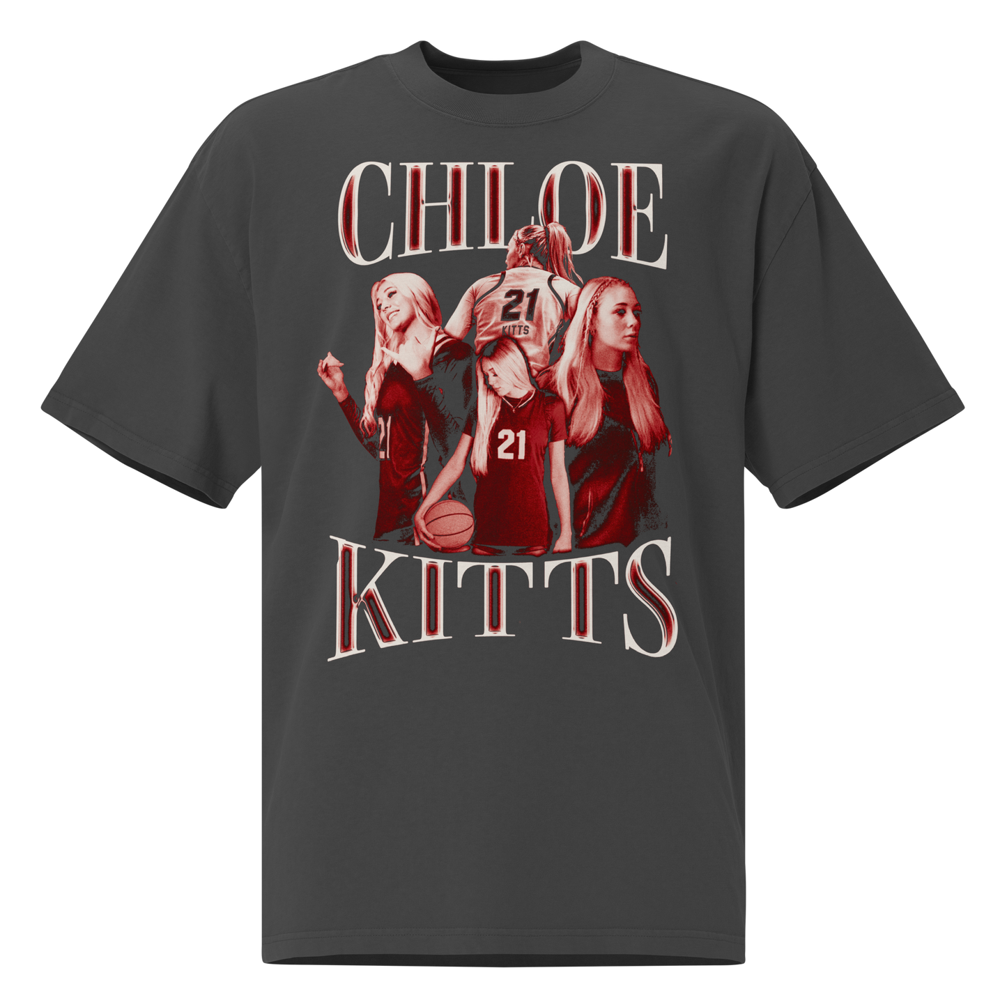 Chloe Kitts "Collage"  Oversized Shirt Faded Black