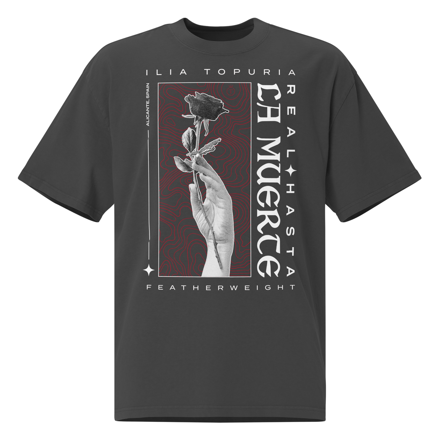 Ilia Topuria "Rose" Oversized Shirt Faded Black