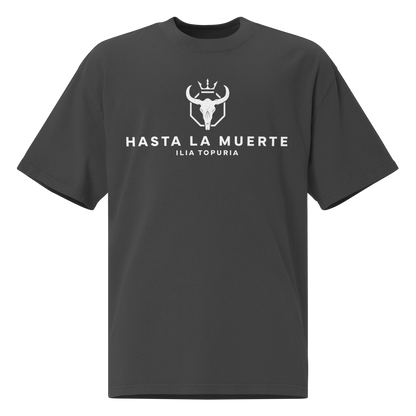 Ilia Topuria "Hasta La Muerte" Oversized Shirt Faded Black