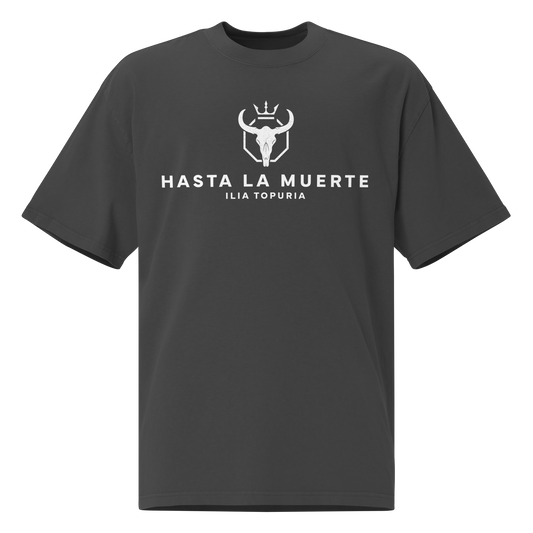 Ilia Topuria "Hasta La Muerte" Oversized Shirt Faded Black