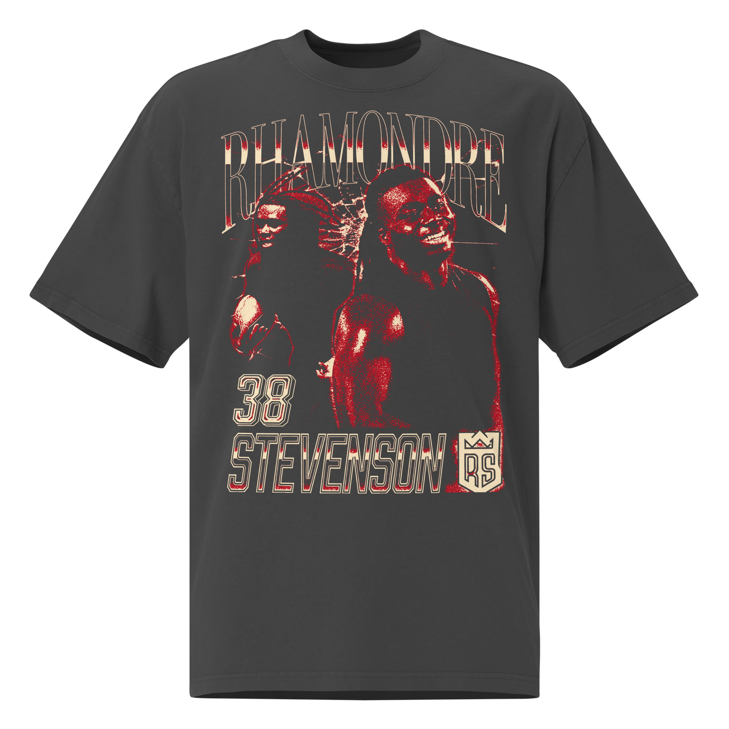 Rhamondre Stevenson “Vintage” Oversized T-shirt Faded Black