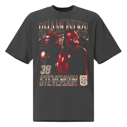 Rhamondre Stevenson “Vintage” Oversized T-shirt Faded Black