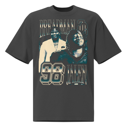 Jalen Carter “Vintage” Oversized T-shirt Faded Black