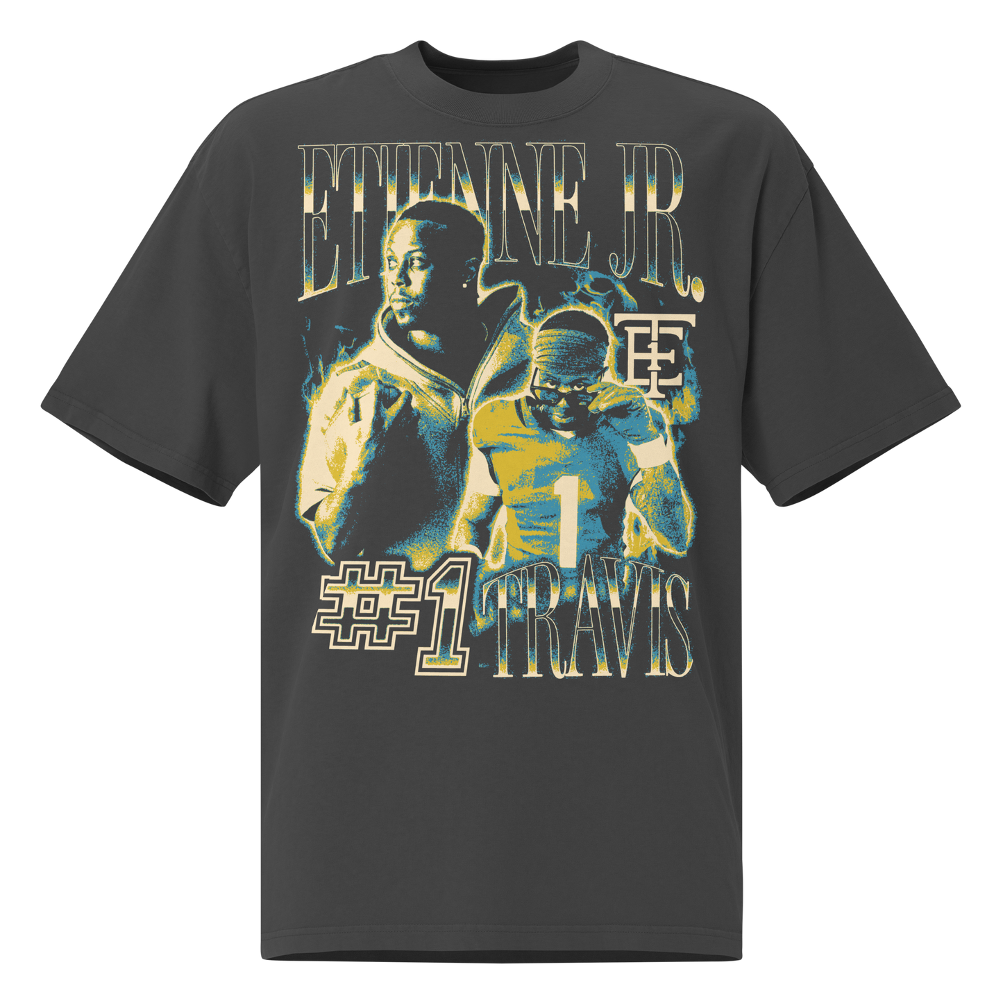 Travis Etienne Jr. “Vintage” Oversized T-shirt Faded Black