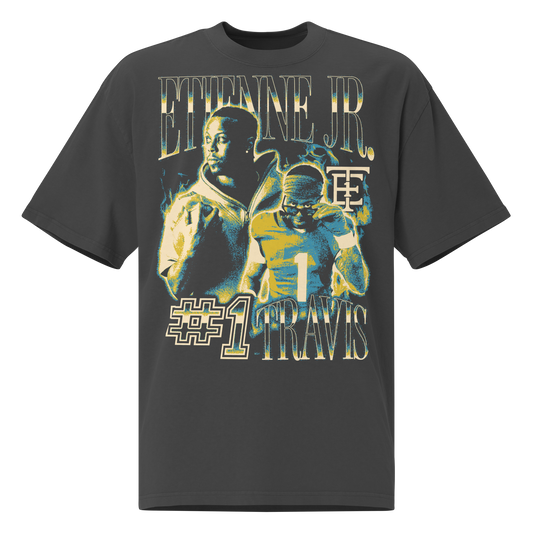 Travis Etienne Jr. “Vintage” Oversized T-shirt Faded Black