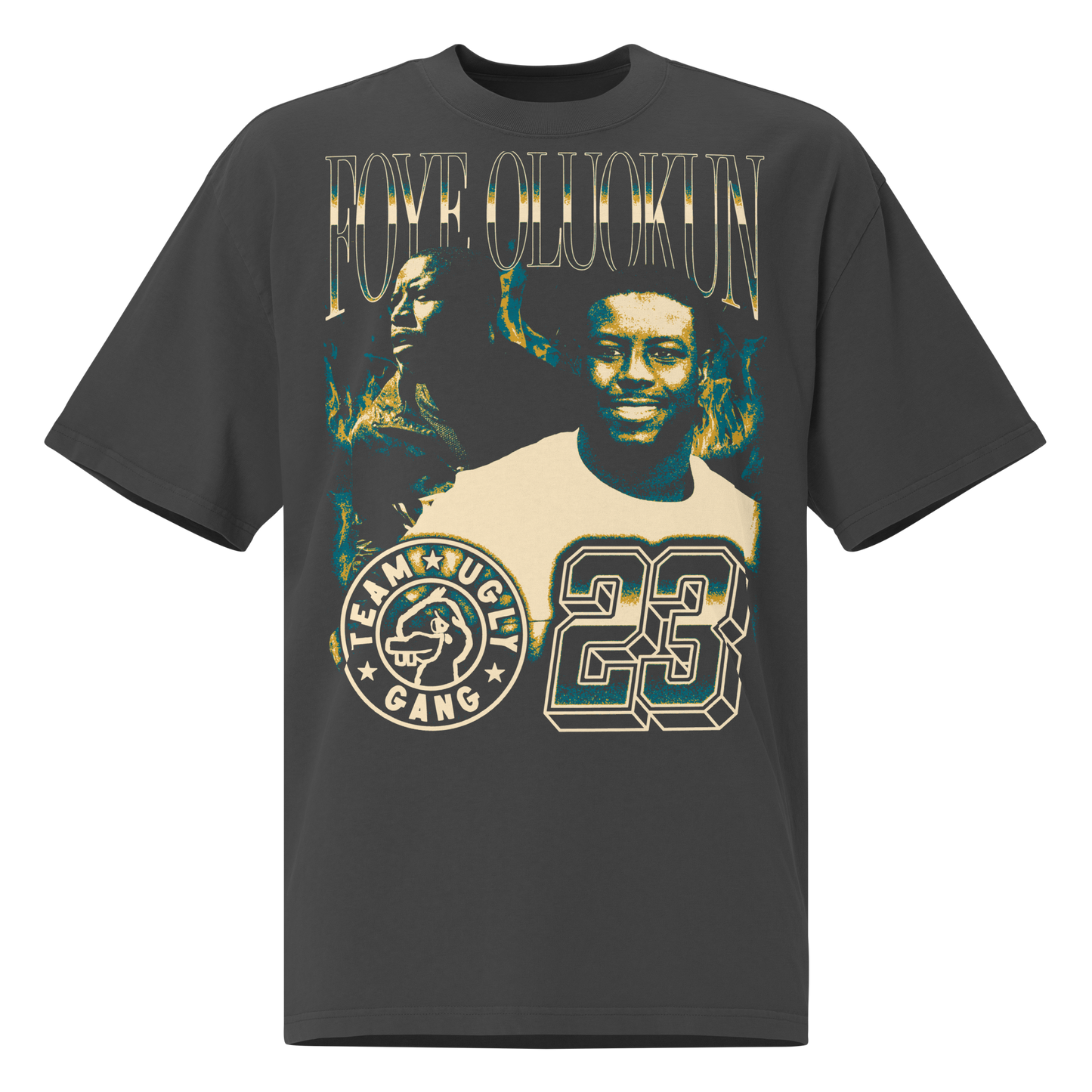 Team Ugly Gang “Vintage” Oversized T-shirt Faded Black