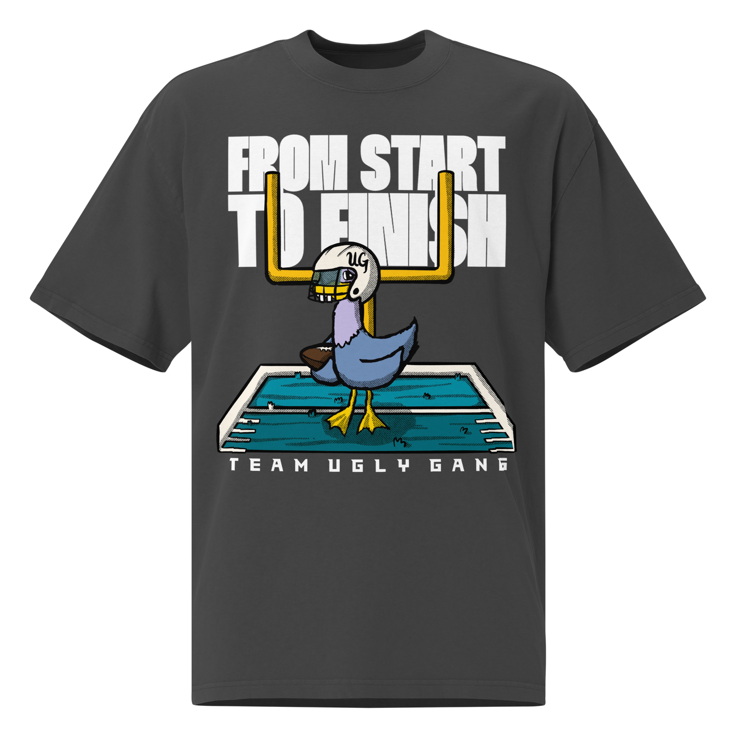 Team Ugly Gang “From Start To Finish” Oversized T-shirt Faded Black