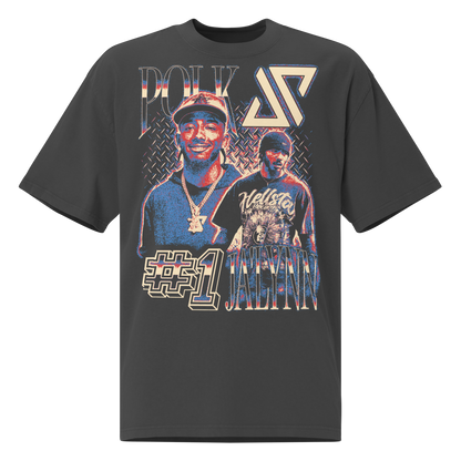 Ja'Lynn Polk “Vintage” Oversized T-shirt Faded Black