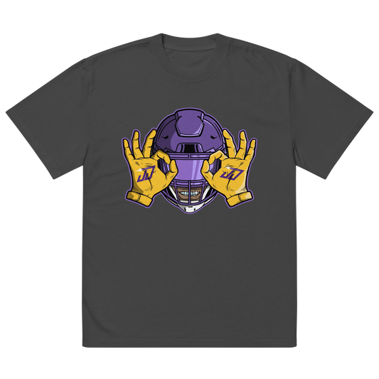 Justin Jefferson "Griddy" Oversized T-shirt Faded Black