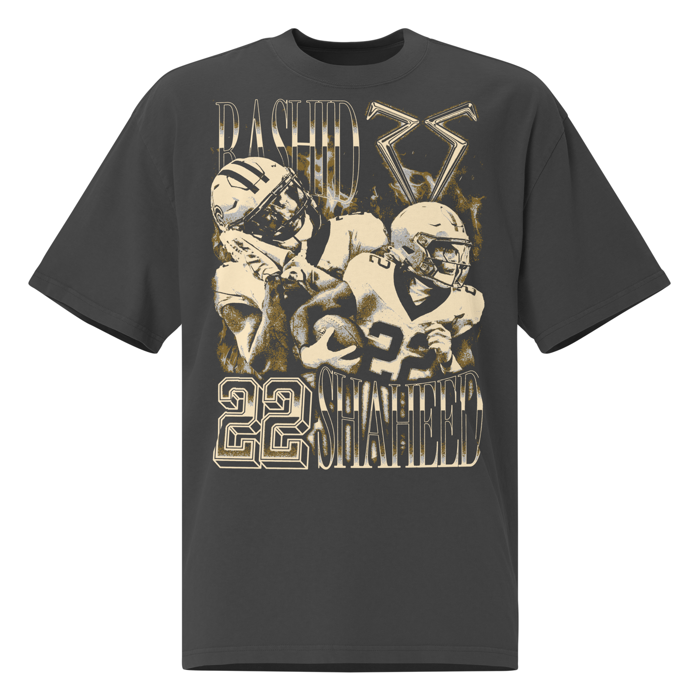 Rashid Shaheed “Vintage” Oversized T-shirt Faded Black