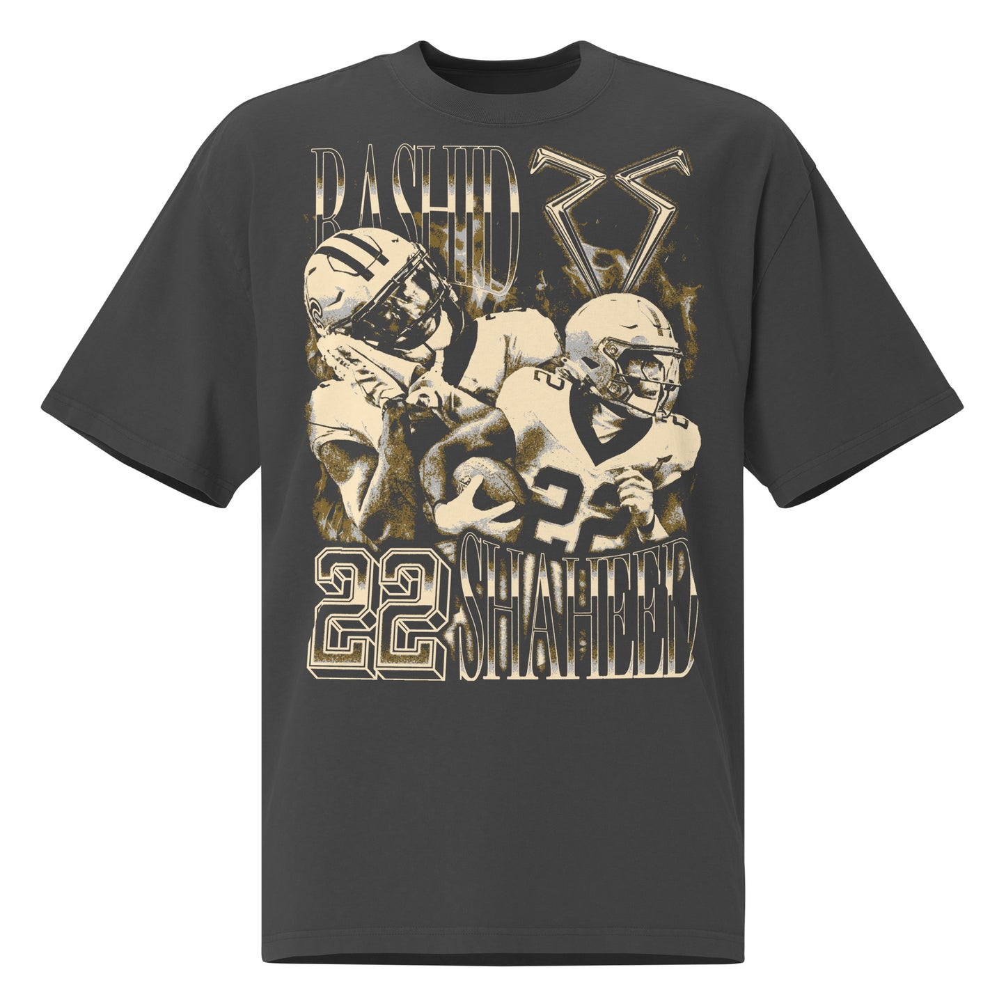 Rashid Shaheed “Vintage” Oversized T-shirt Faded Black