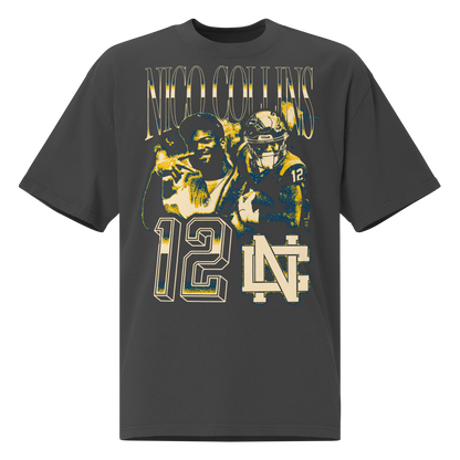 Nico Collins “Vintage” Oversized T-shirt Faded Black