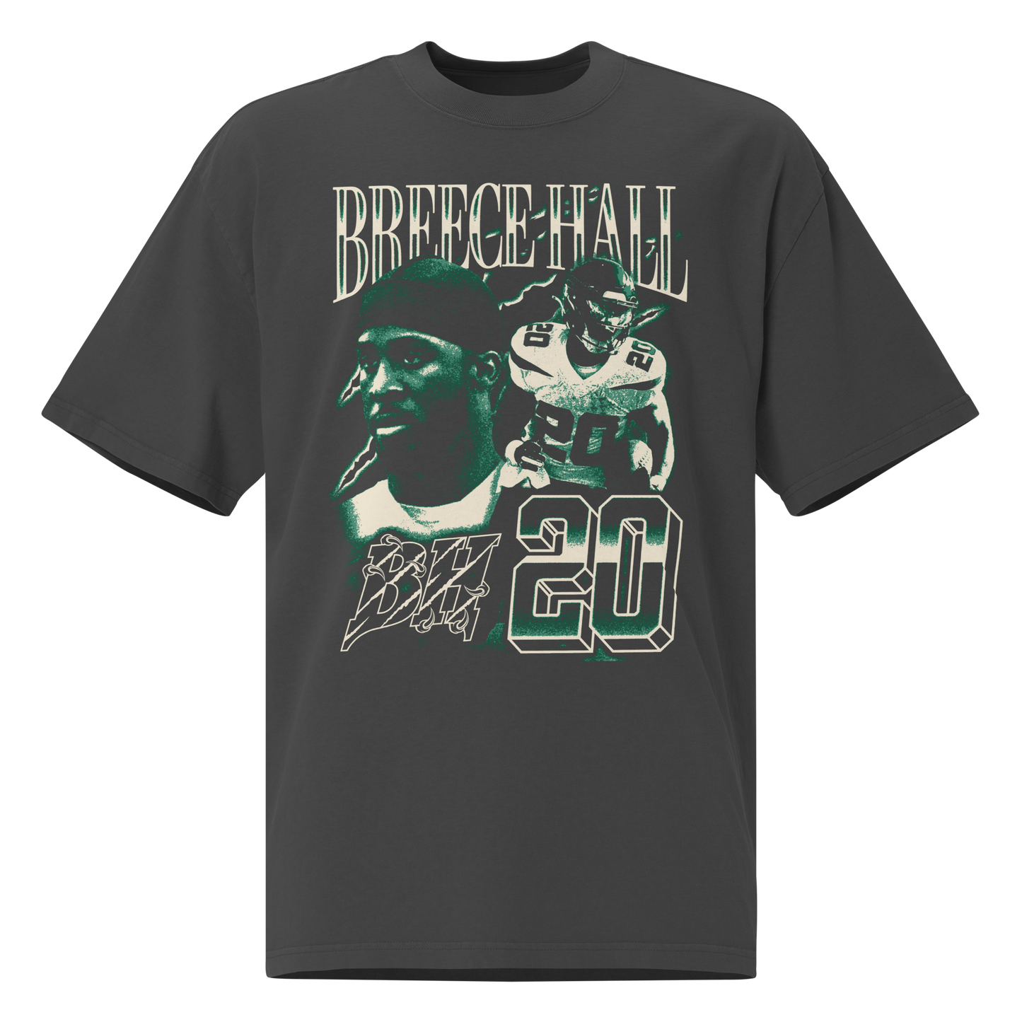 Breece Hall "Vintage" Oversized T-shirt Faded Black