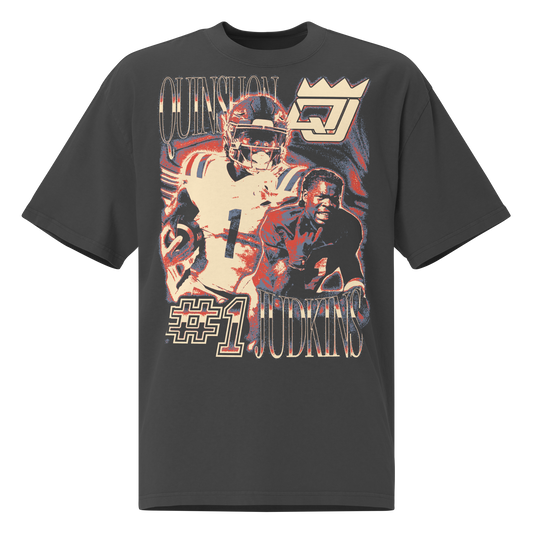 Quinshon Judkins “Vintage” Oversized T-shirt Faded Black