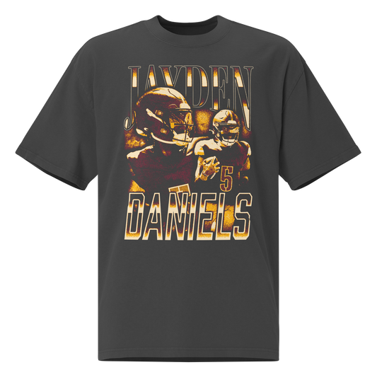 Jayden Daniels "Vintage" Oversized T-shirt Faded Black